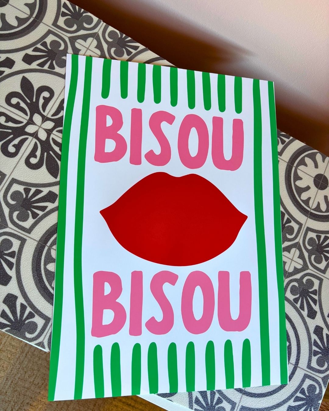 Bisou Bisou Print Inspired by The Summer I Turned Pretty French Apartment Wall Art