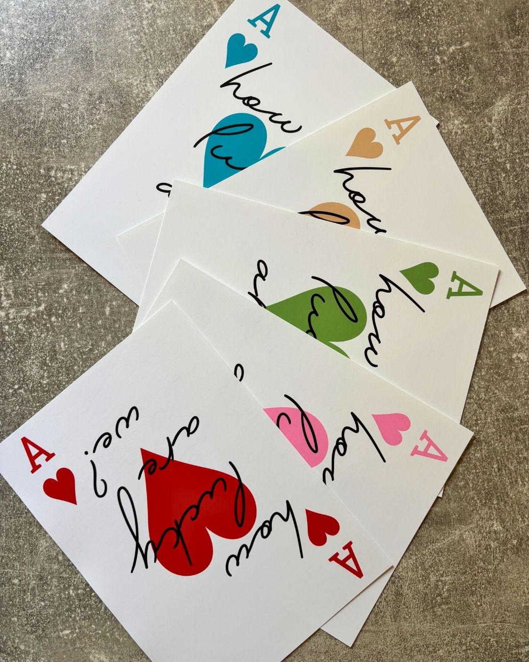 How Lucky Are We Ace of Hearts Print