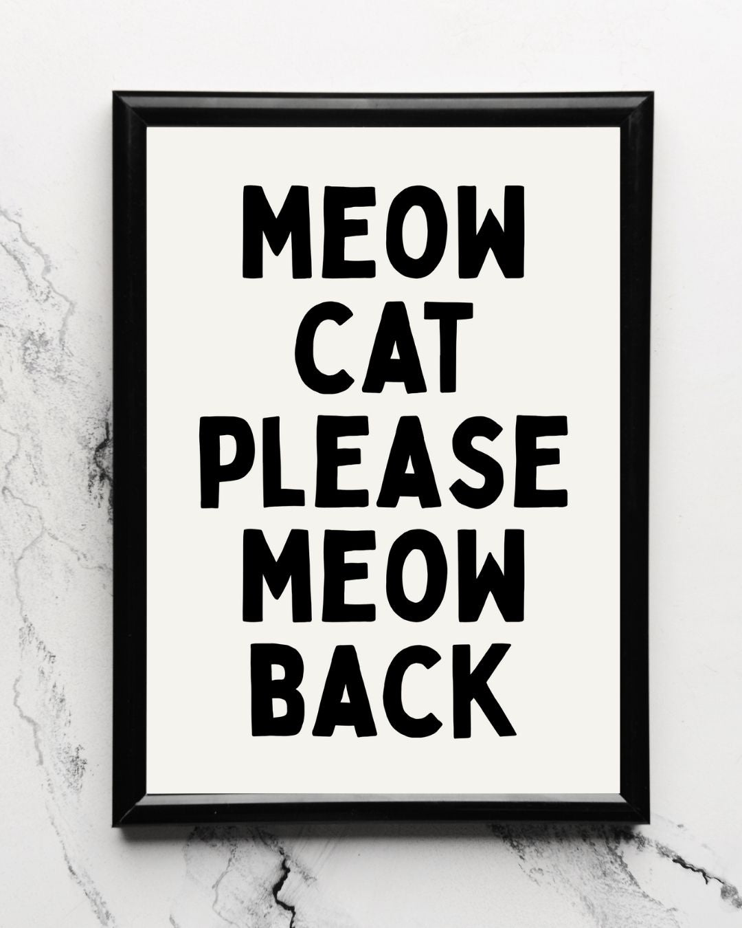 Eurovision Baby Lasagna Meow Cat Minimalist Typography Print