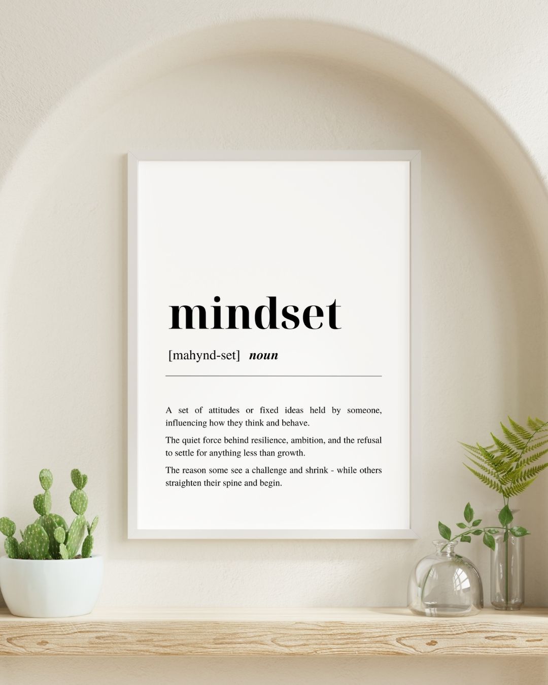 Mindset Definition Minimalist Art Print