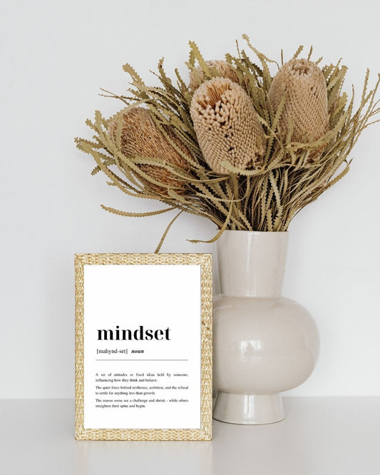 Mindset Definition Minimalist Art Print