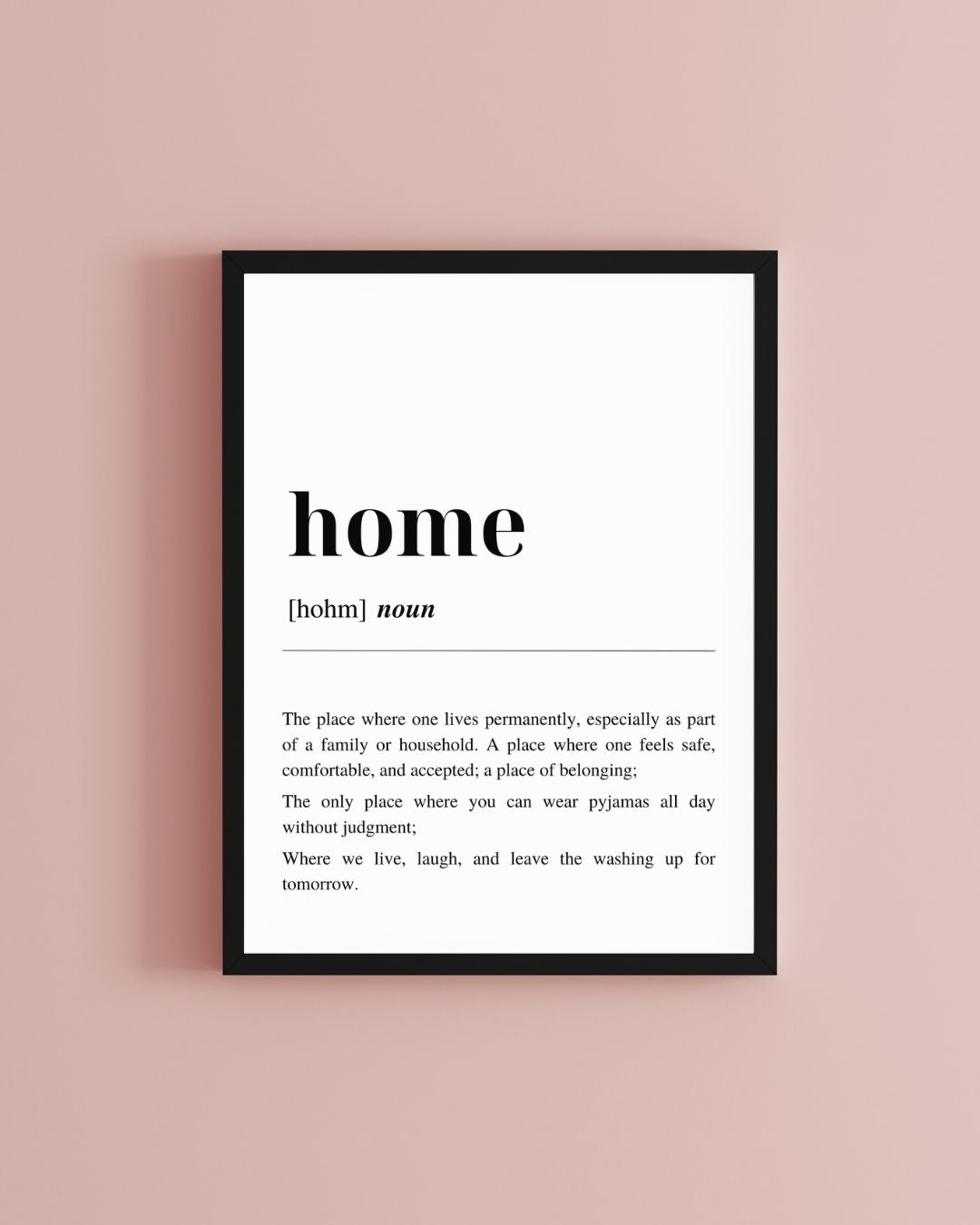 Home Definition Minimalist Art Print