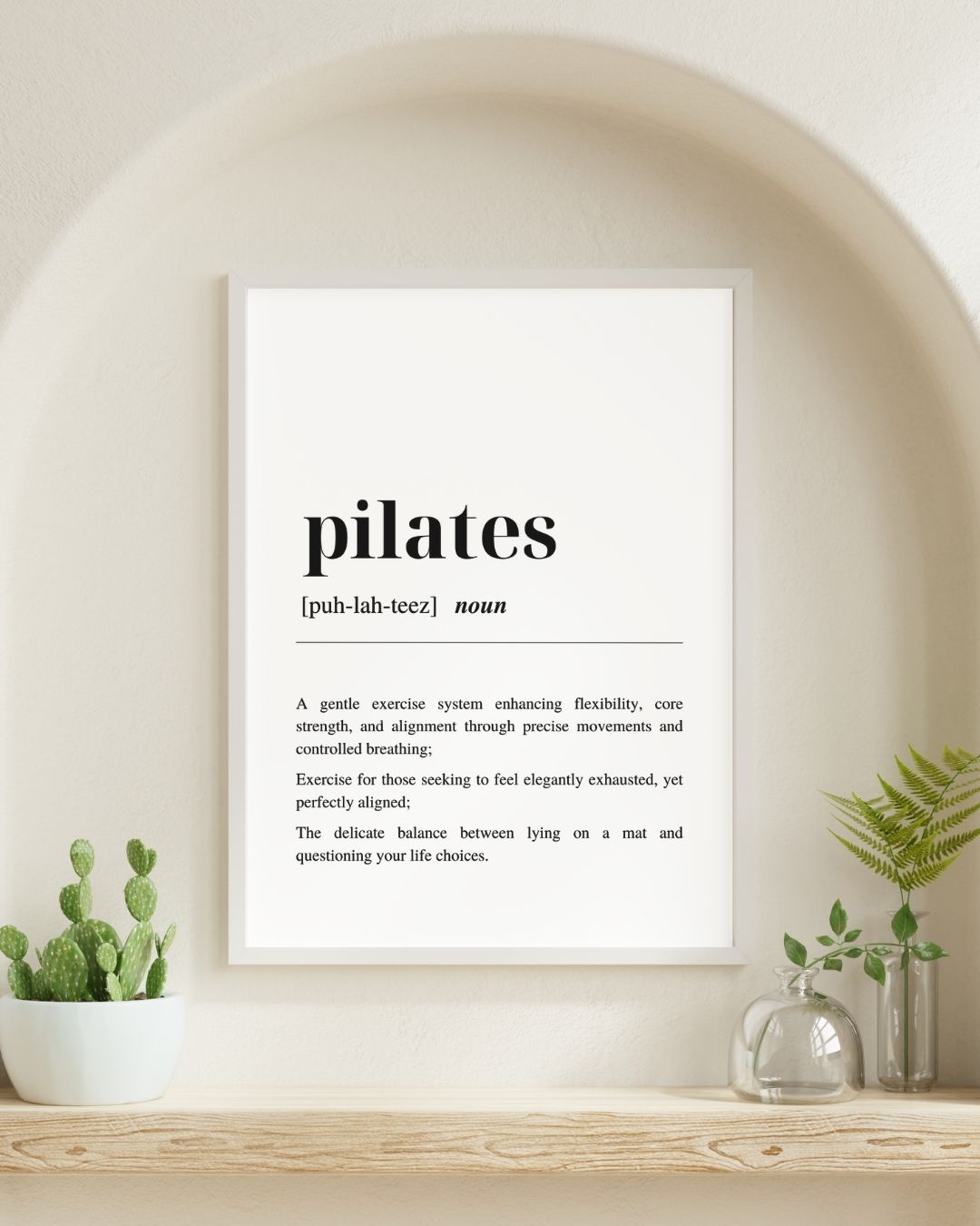 Pilates Definition Minimalist Art Print