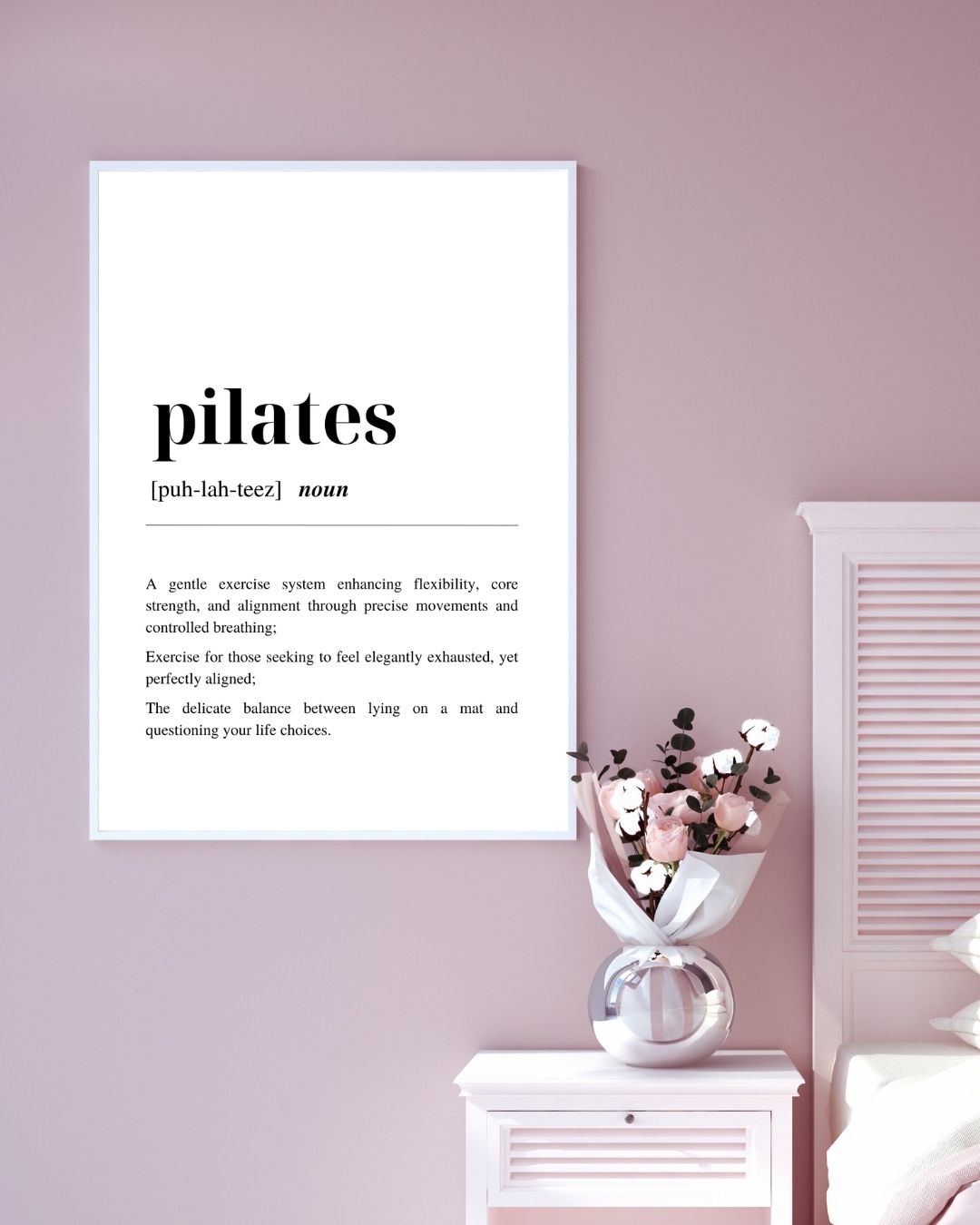 Pilates Definition Minimalist Art Print