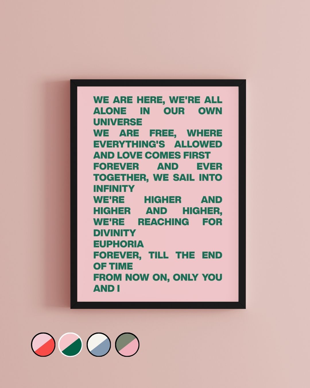 Eurovision Euphoria Loreen Minimalist Typography Print