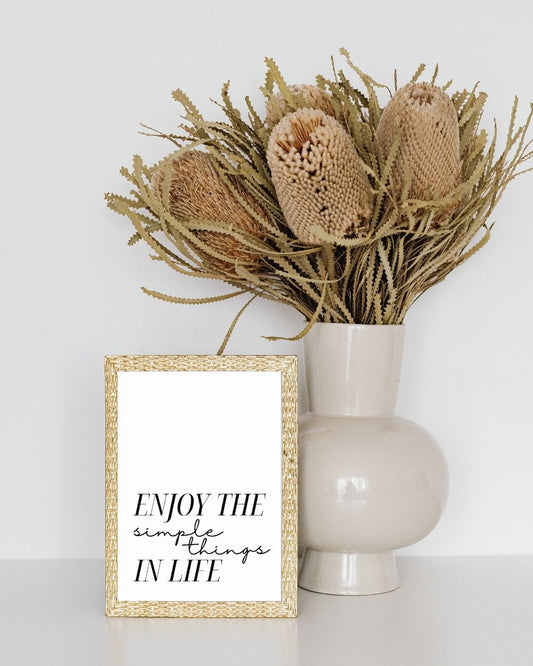Enjoy the Simple Things Minimalist Wall Art Print
