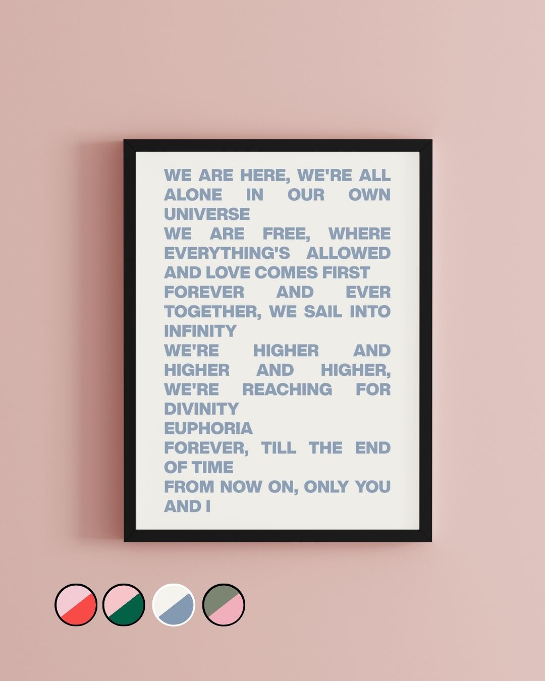 Eurovision Euphoria Loreen Minimalist Typography Print