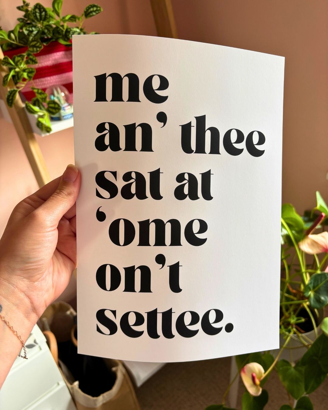 Me An’ Thee Yorkshire Inspired Typography Print