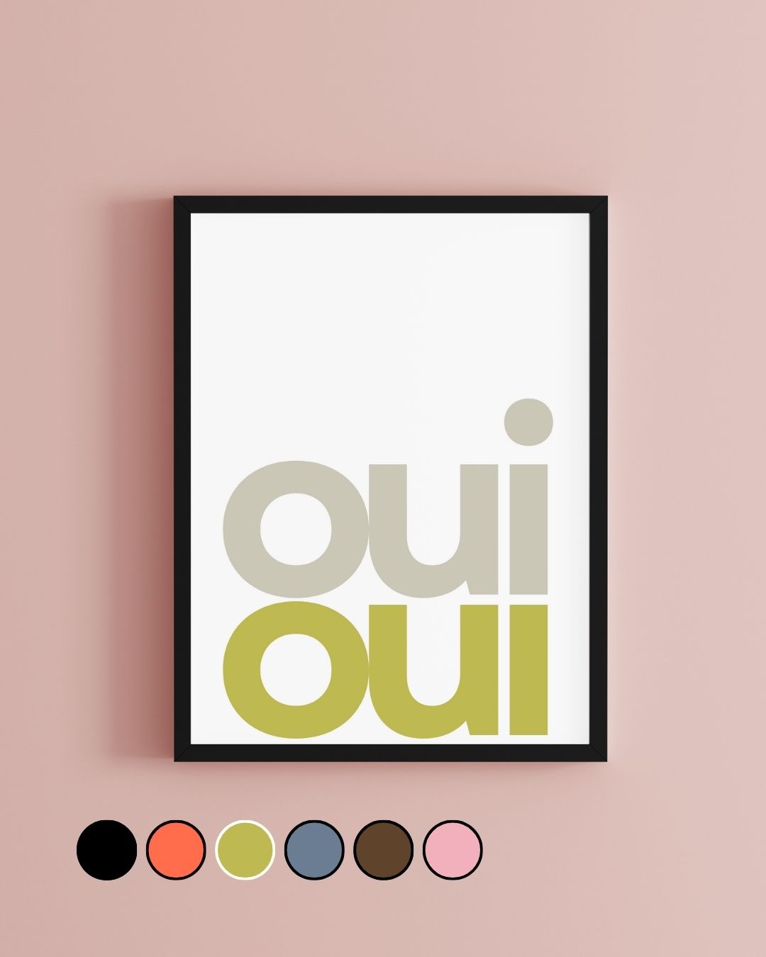 Oui Oui Typography Bathroom Print