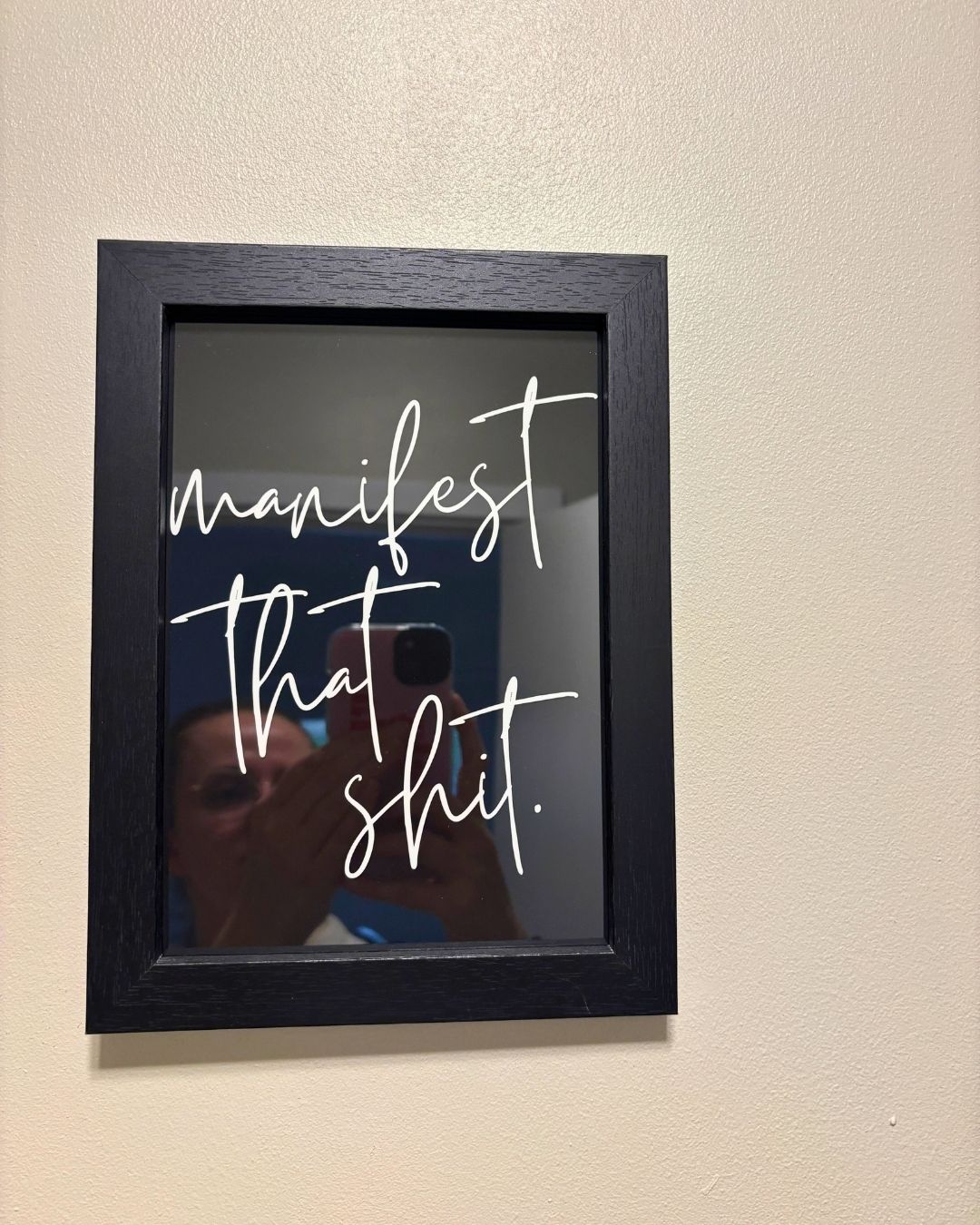 Manifest That Sh*t Typography Explicit Office Bathroom Print