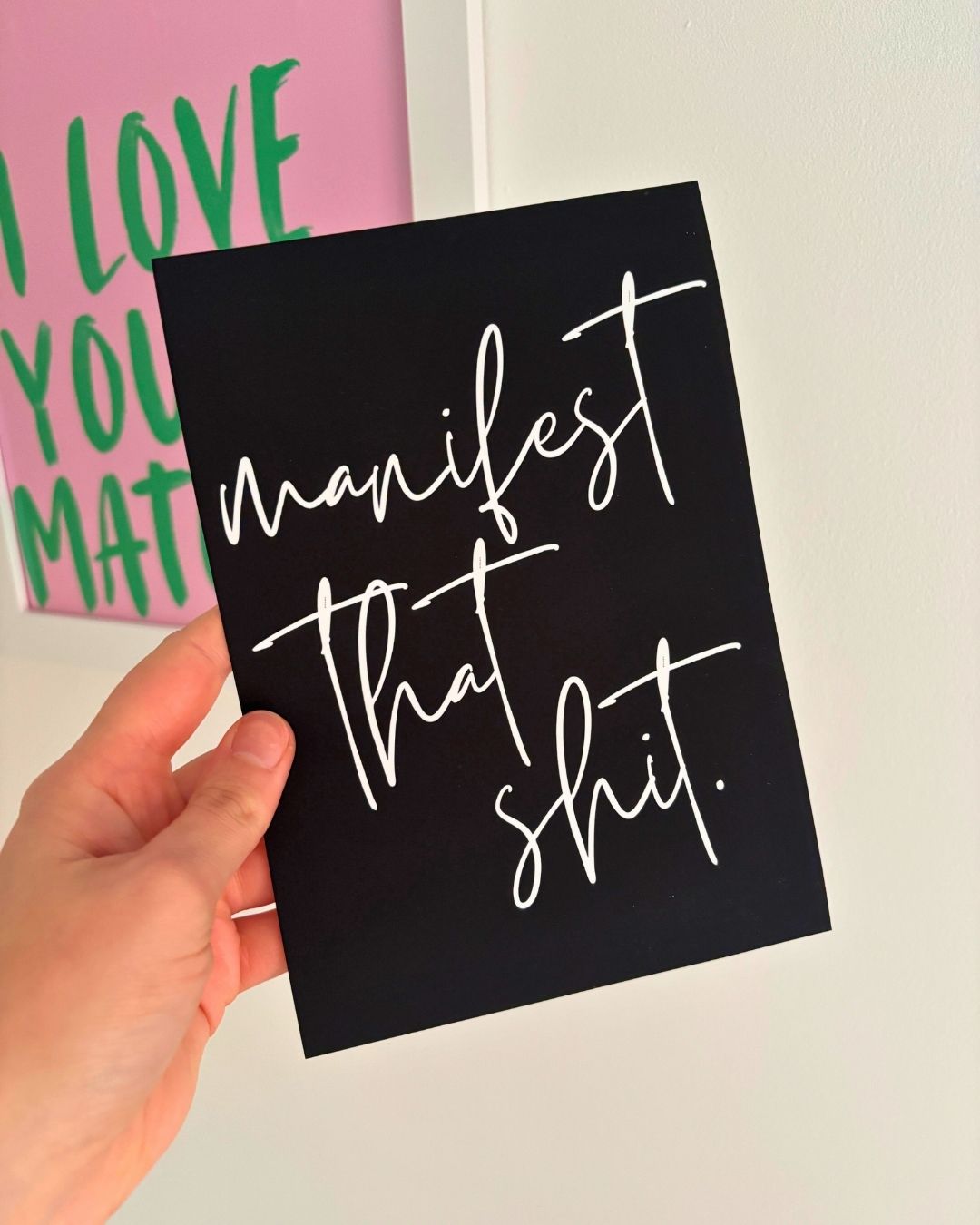 Manifest That Sh*t Typography Explicit Office Bathroom Print