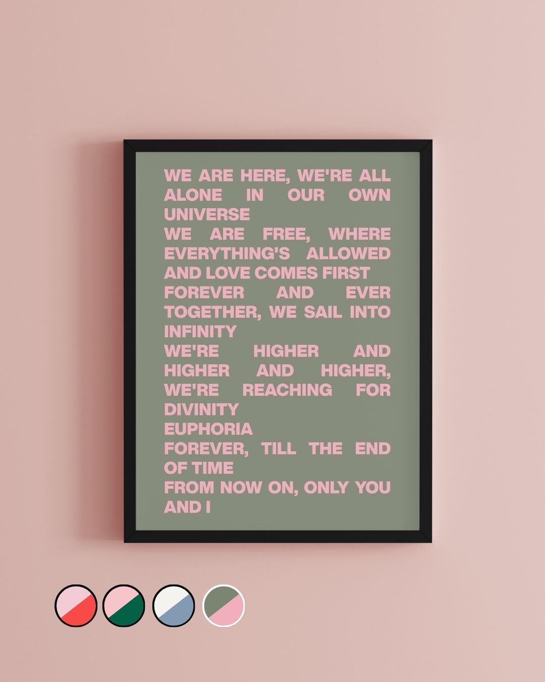 Eurovision Euphoria Loreen Minimalist Typography Print