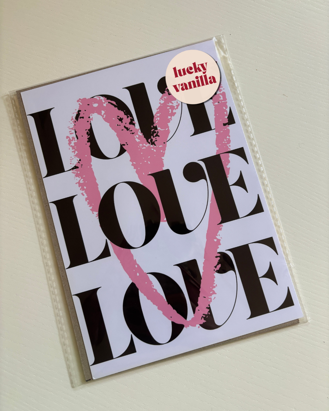 Love Heart Typography Art Print
