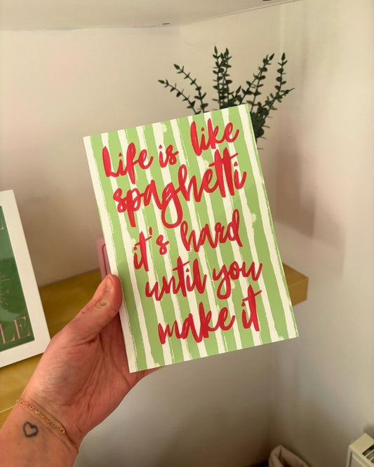 Life is Like Spaghetti Inspired Estonia Eurovision Print