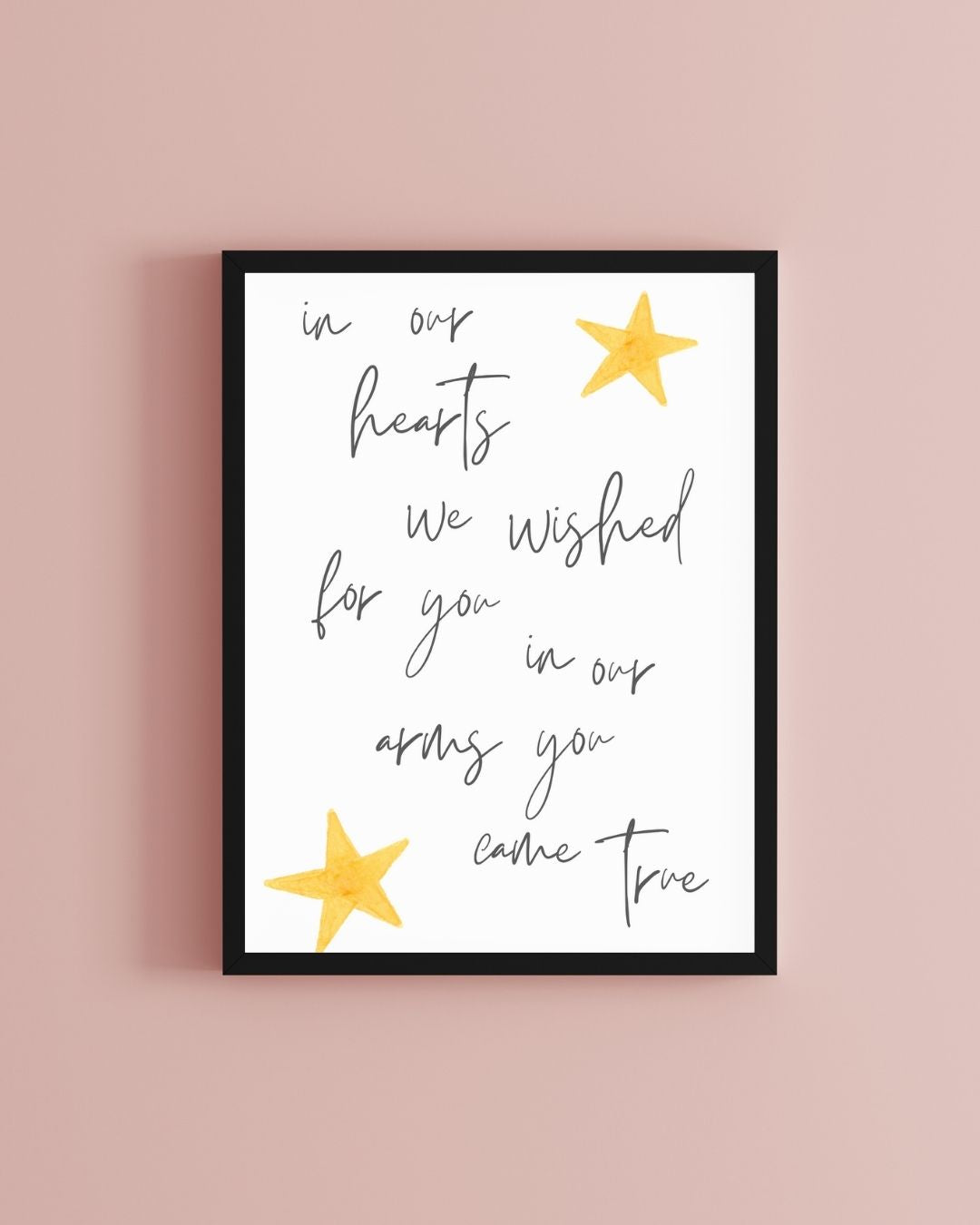 We Wished For You New Baby Nursery Print