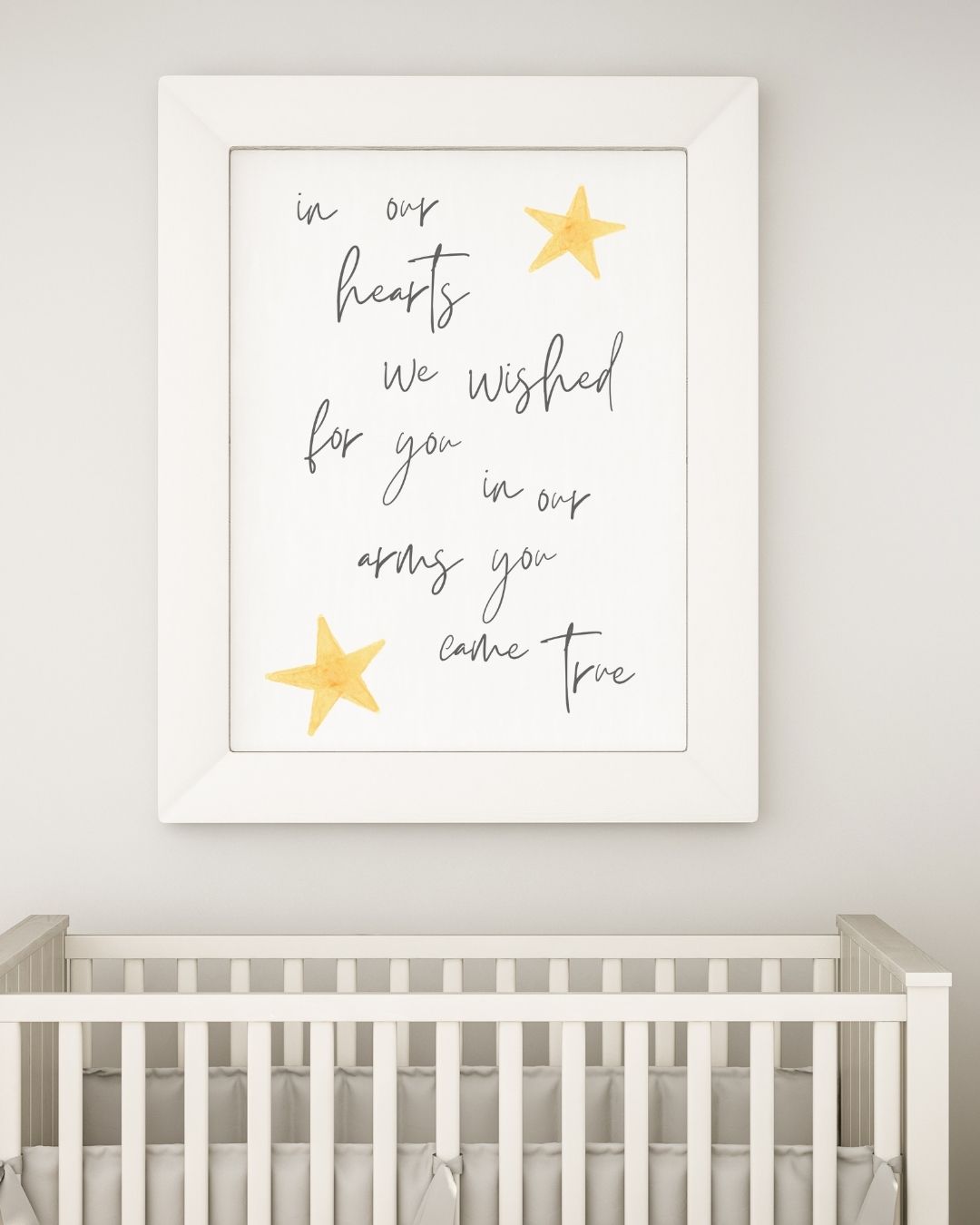 We Wished For You New Baby Nursery Print