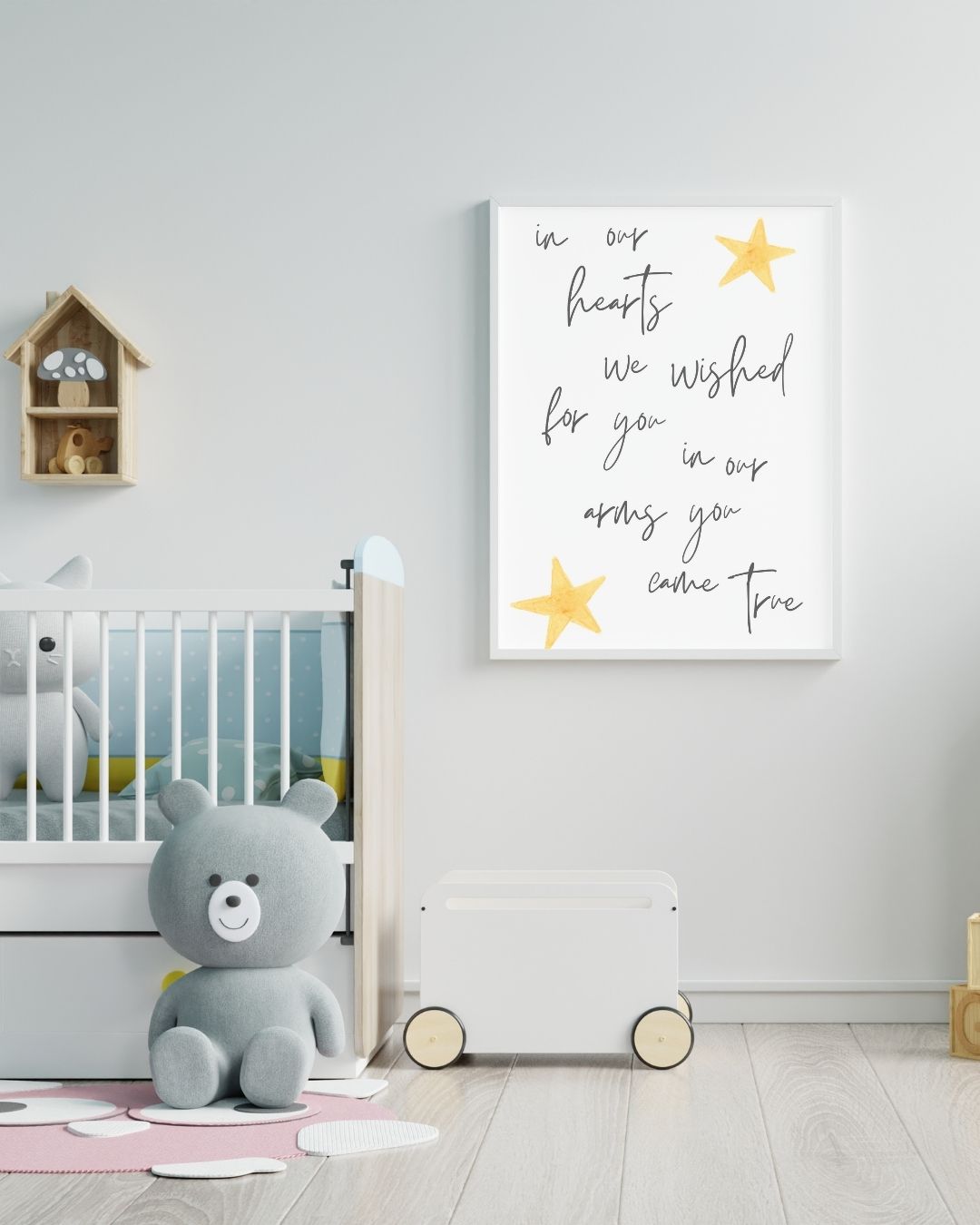 We Wished For You New Baby Nursery Print