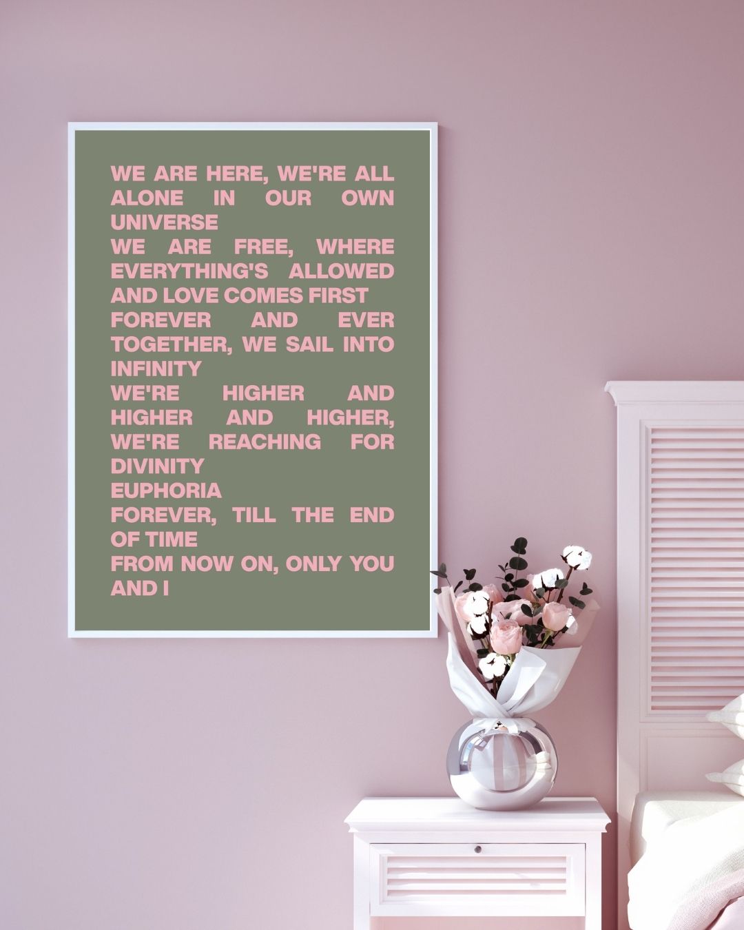 Eurovision Euphoria Loreen Minimalist Typography Print