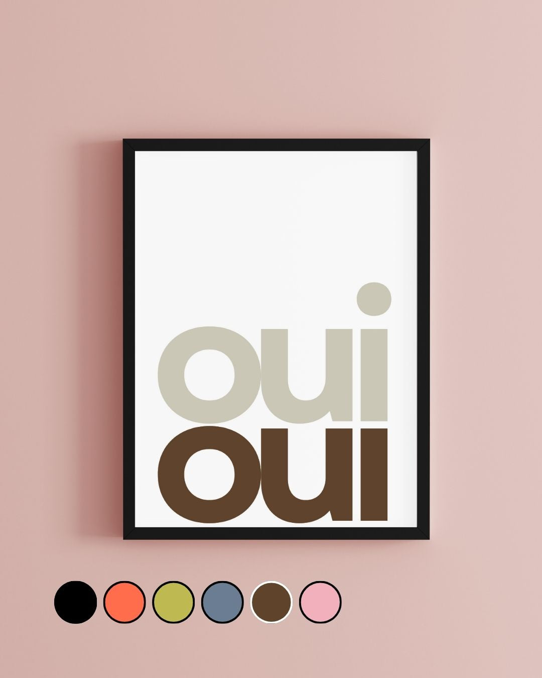 Oui Oui Typography Bathroom Print