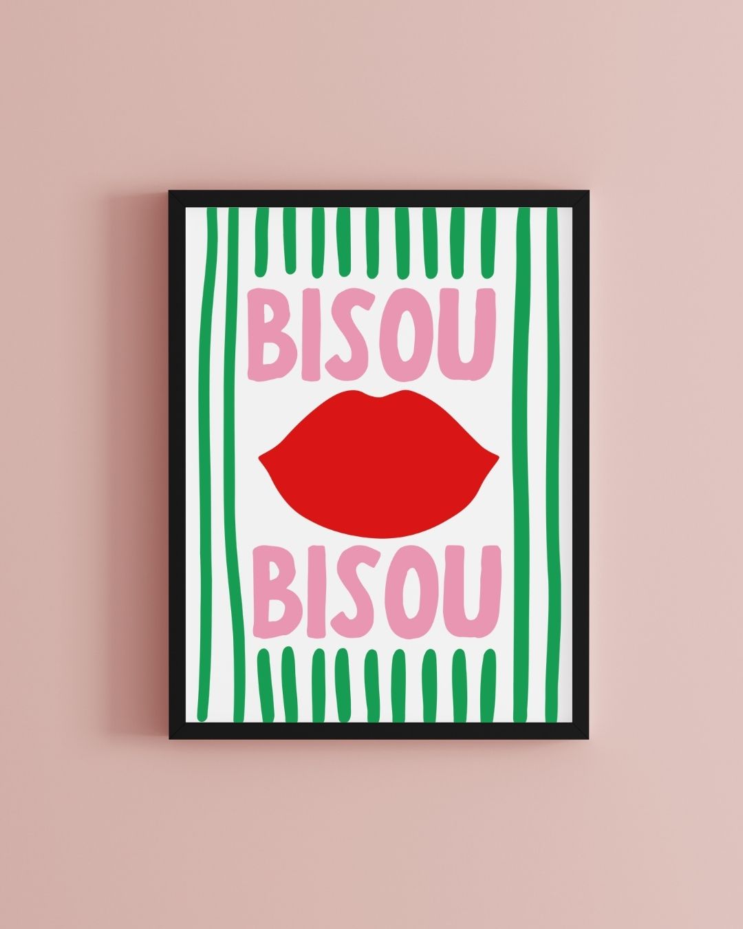 Bisou Bisou Print Inspired by The Summer I Turned Pretty French Apartment Wall Art