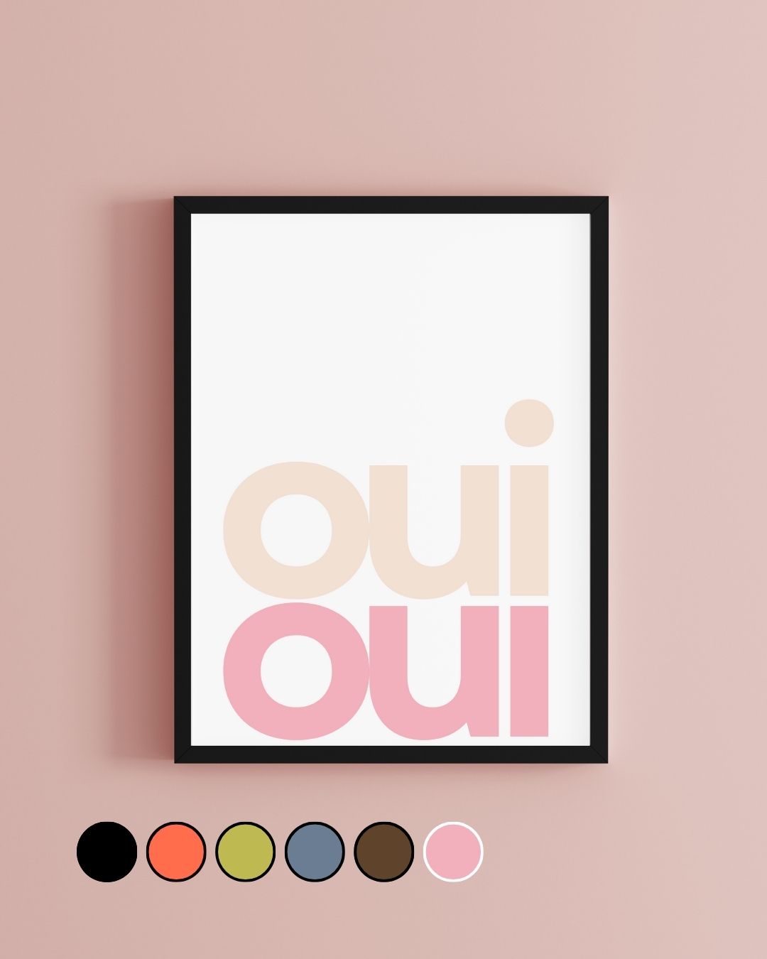 Oui Oui Typography Bathroom Print