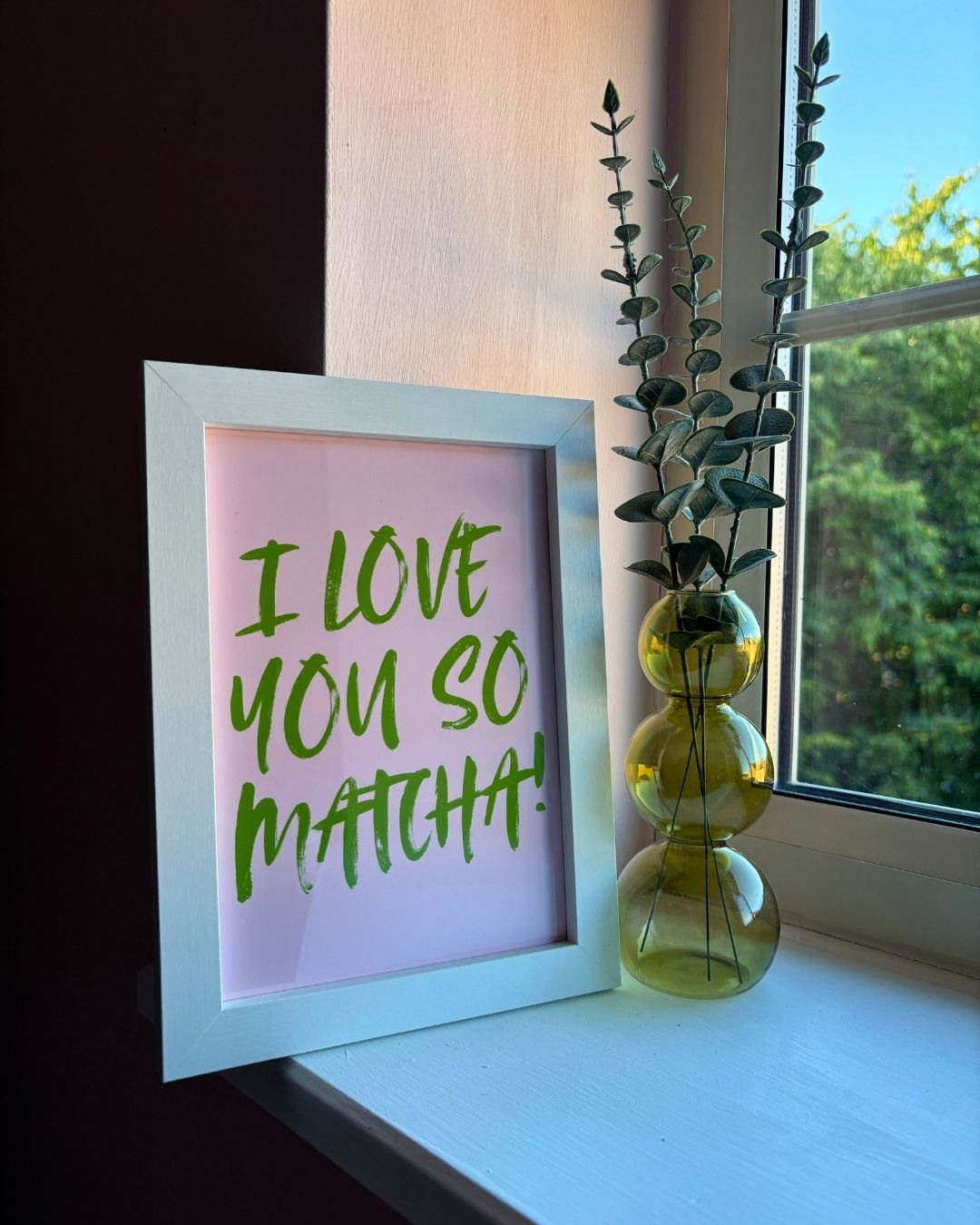 I Love You So Matcha Typography Art Print