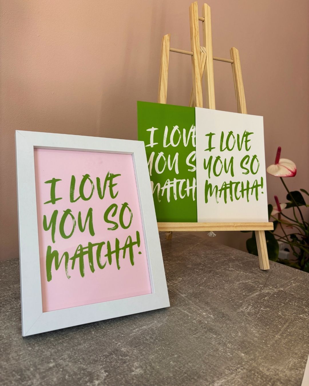 I Love You So Matcha Typography Art Print