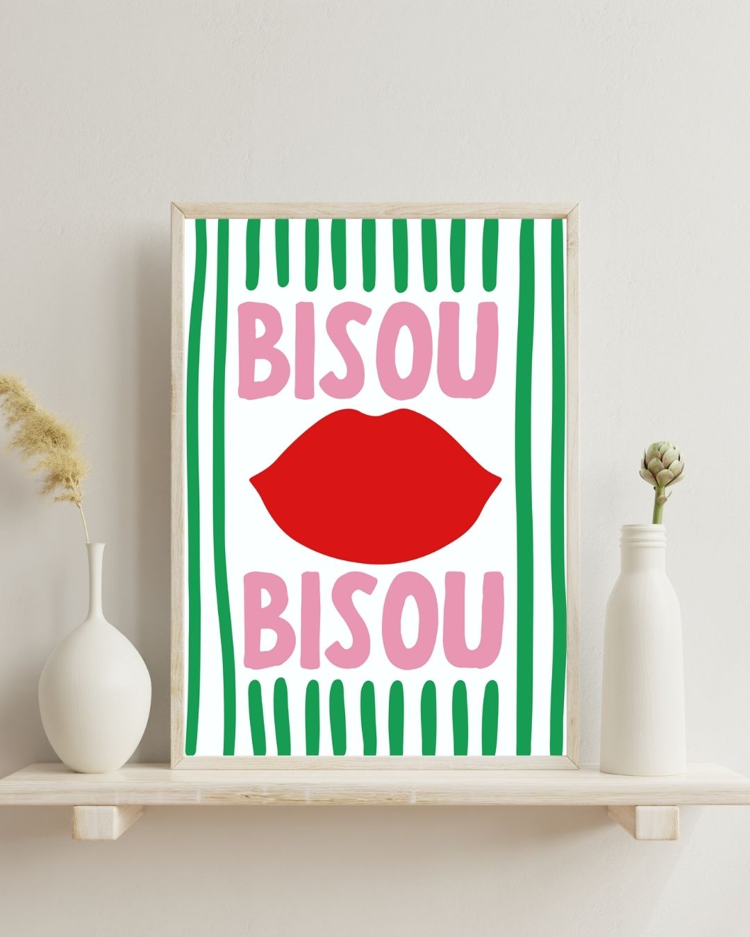 Bisou Bisou Print Inspired by The Summer I Turned Pretty French Apartment Wall Art