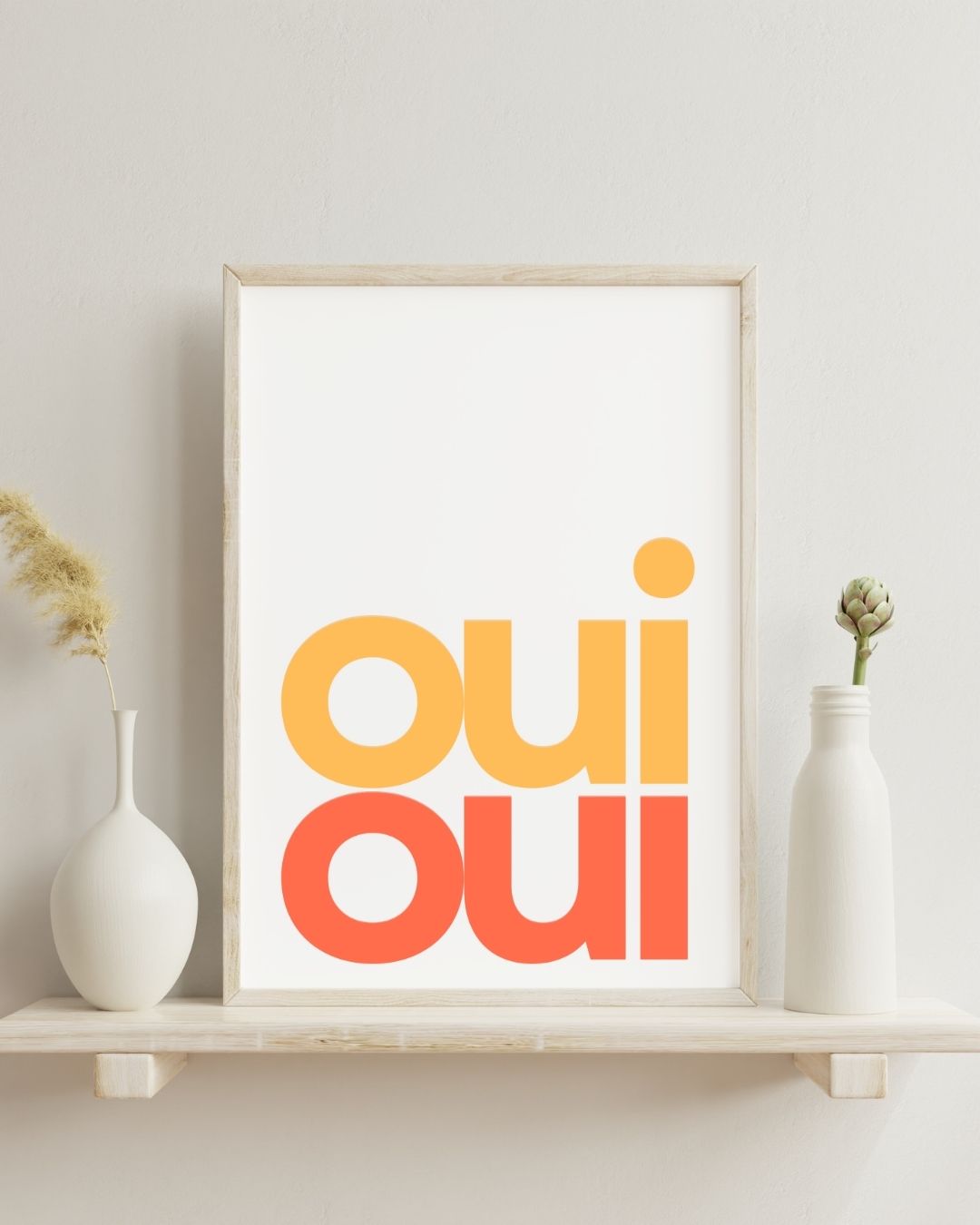 Oui Oui Typography Bathroom Print