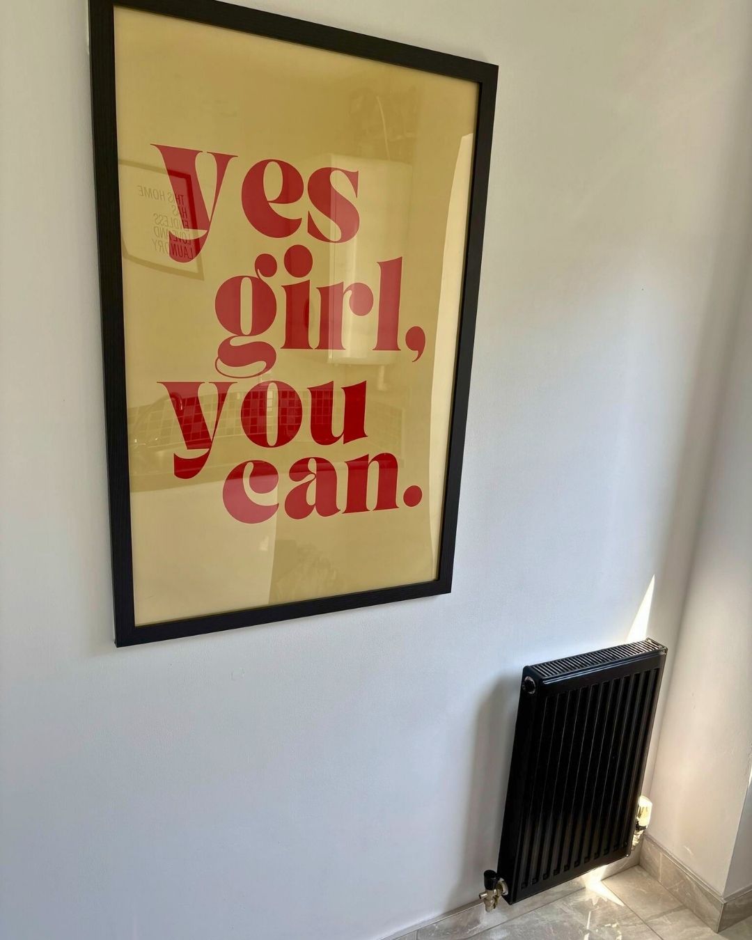 Yes Girl You Can Motivational Typography Print