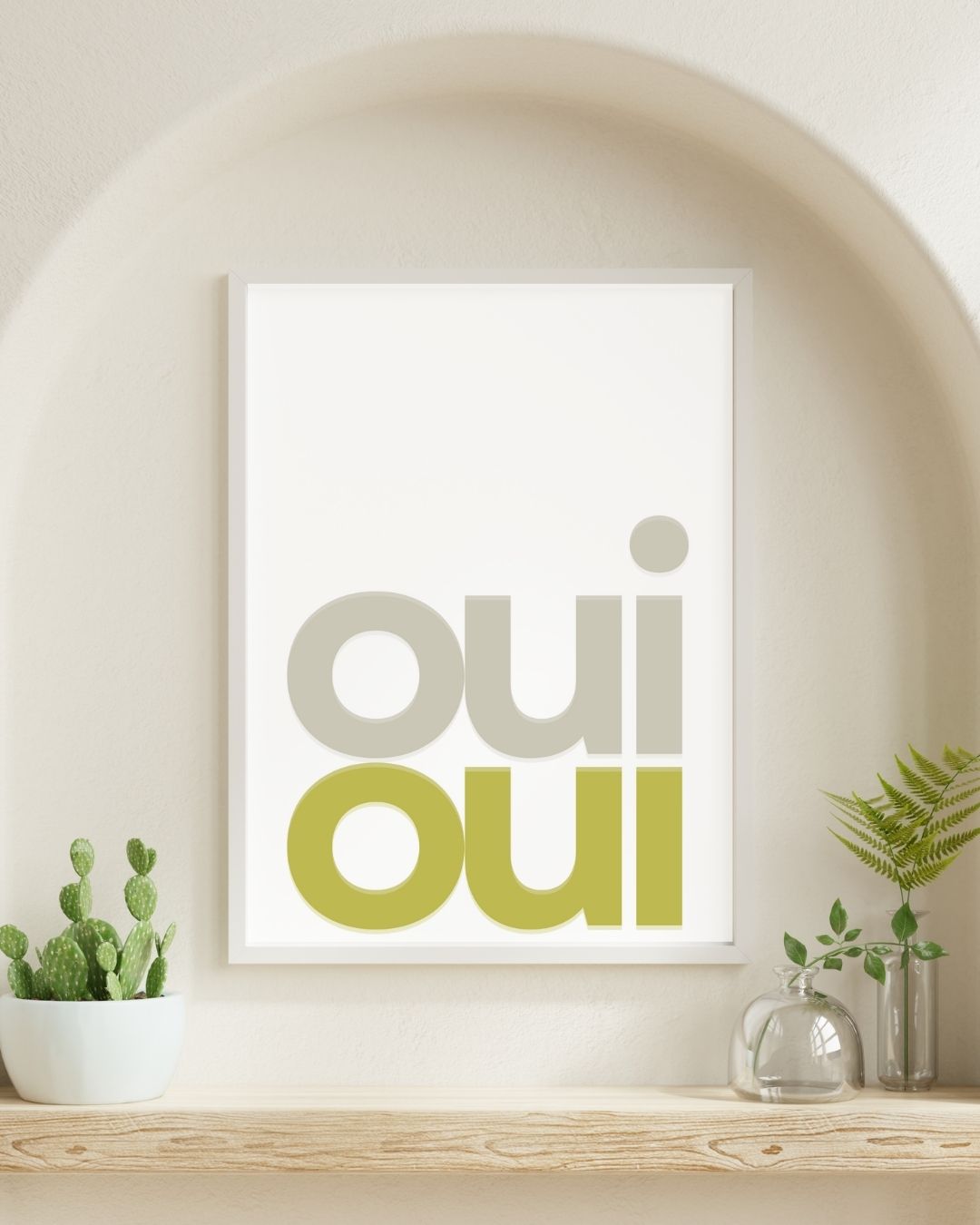 Oui Oui Typography Bathroom Print