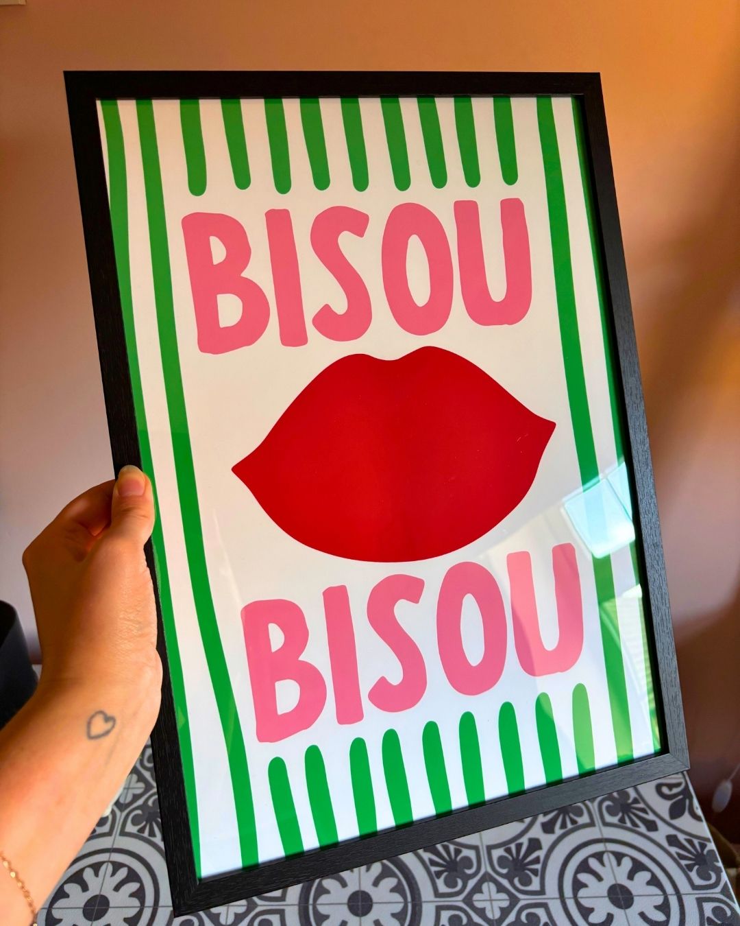 Bisou Bisou Print Inspired by The Summer I Turned Pretty French Apartment Wall Art