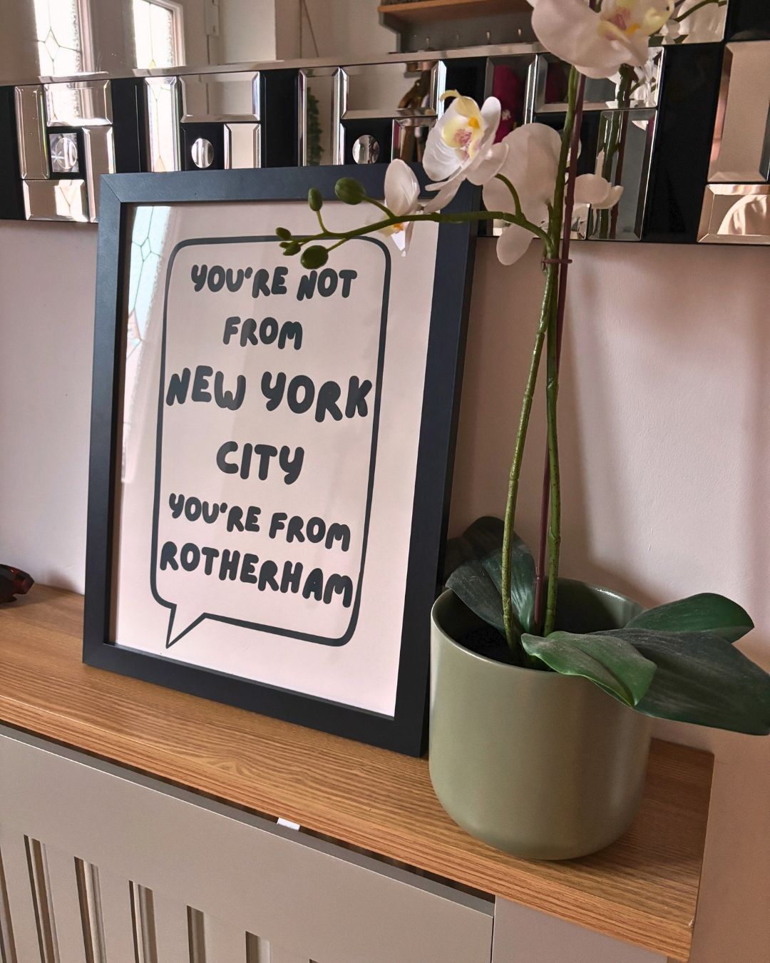 You're Not From New York City You're From Rotherham Artic Monkeys Inspired Typography Art Print