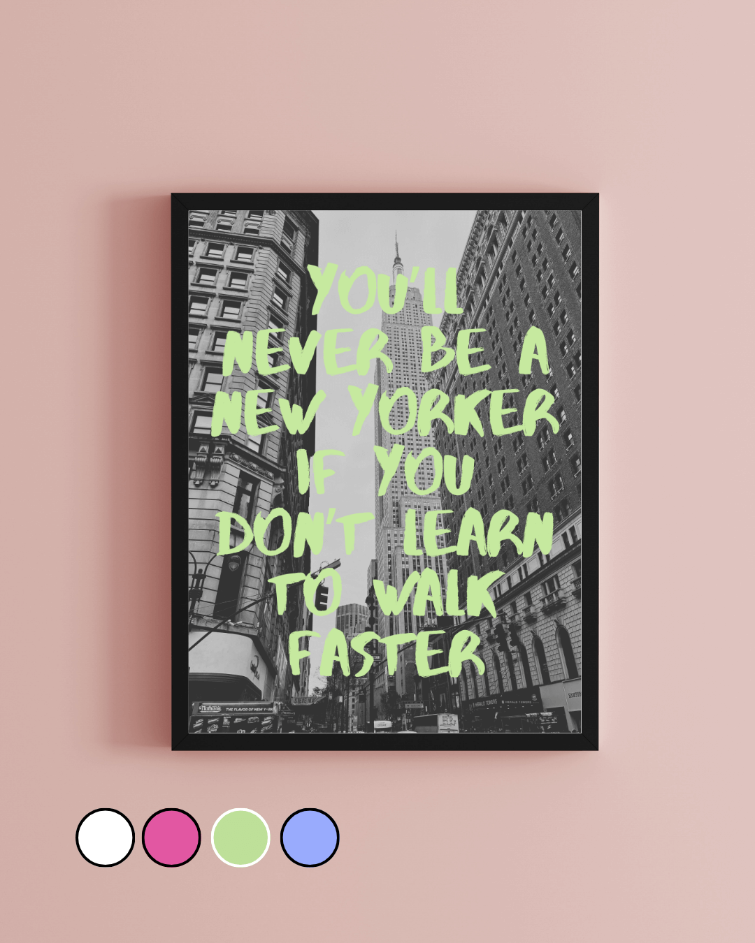 You'll Never Be A New Yorker NYC Black and White Art Photography Travel Print