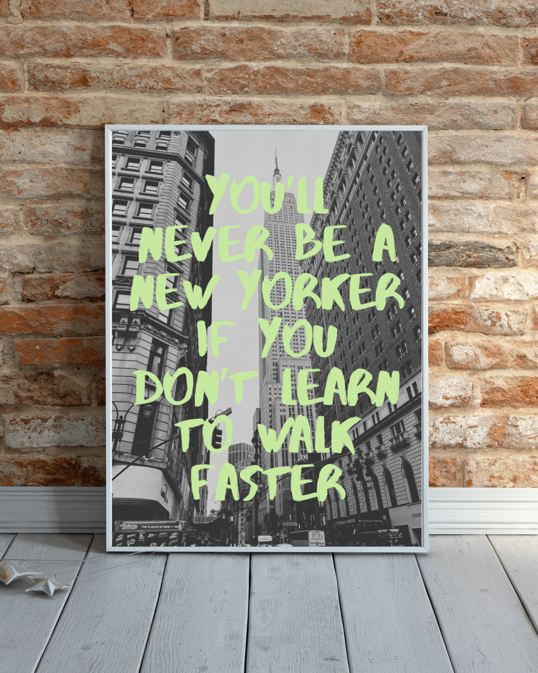 You'll Never Be A New Yorker NYC Black and White Art Photography Travel Print