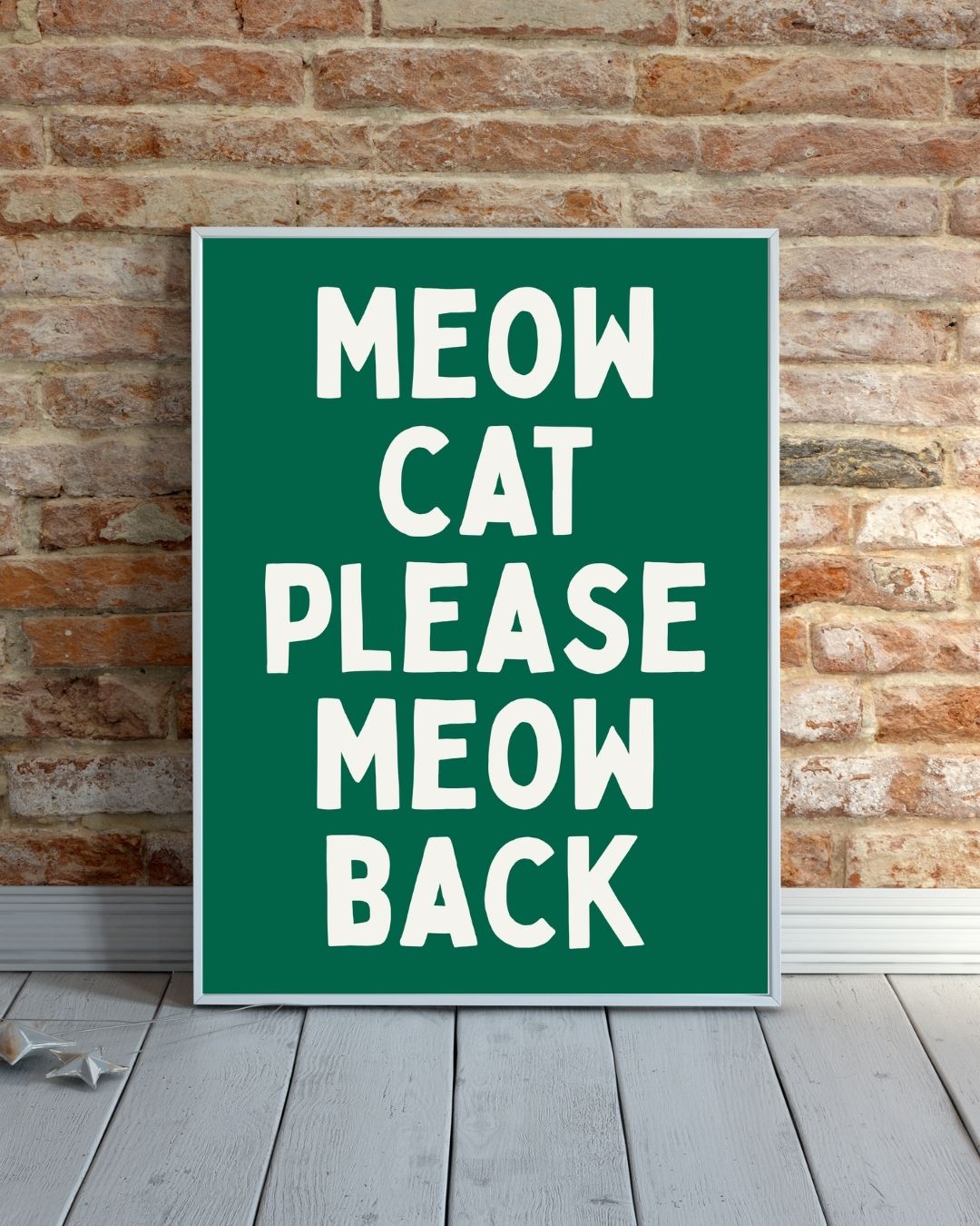 Eurovision Baby Lasagna Meow Cat Minimalist Typography Print