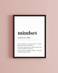 Mindset Definition Minimalist Art Print