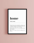 Home Definition Minimalist Art Print