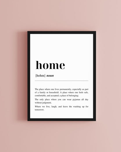 Home Definition Minimalist Art Print
