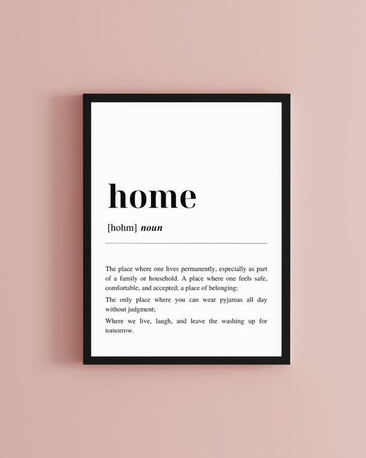 Home Definition Minimalist Art Print