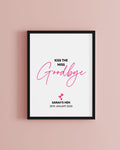 Kiss the Miss Goodbye Hen Do Bachelorette Party Personalised Print