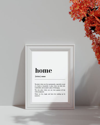 Home Definition Minimalist Art Print