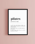 Pilates Definition Minimalist Art Print
