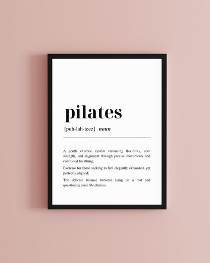Pilates Definition Minimalist Art Print