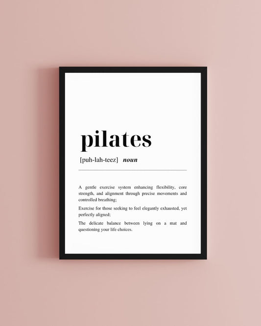 Pilates Definition Minimalist Art Print