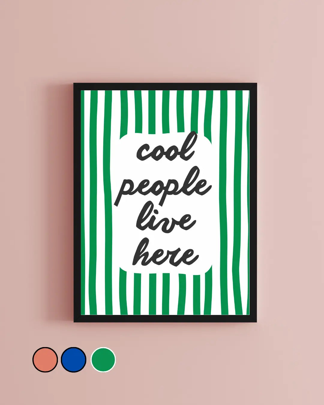 Cool People Live Here Stripey Print