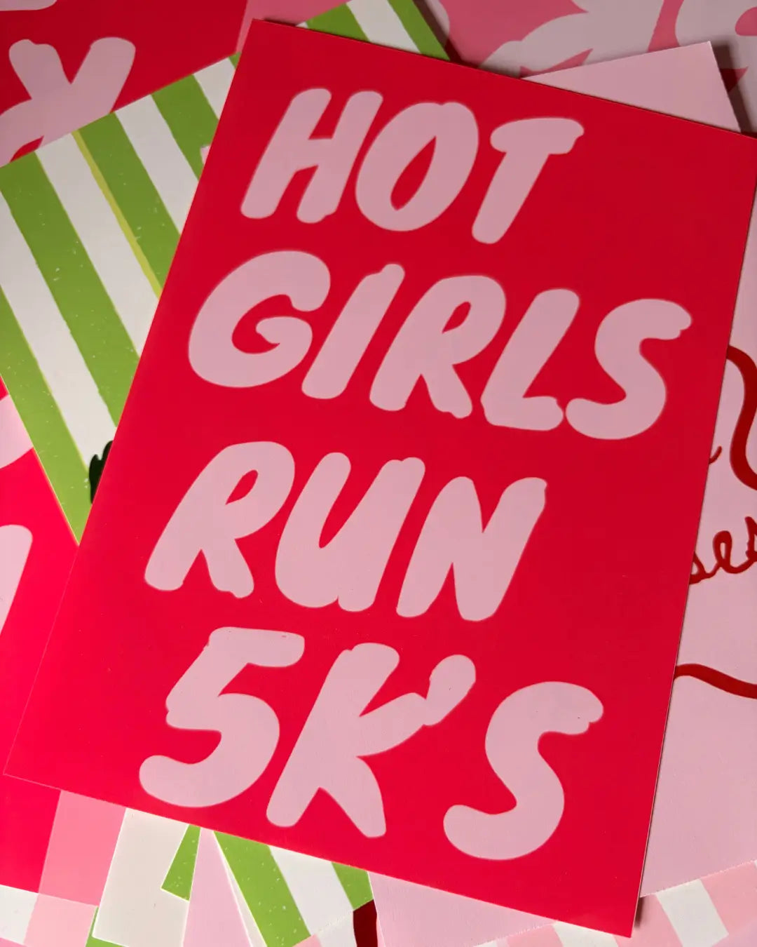 Hot Girls Run 5Ks Print | Running & Gym Wall Art
