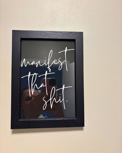 Manifest That Sh*t Typography Explicit Office Bathroom Print