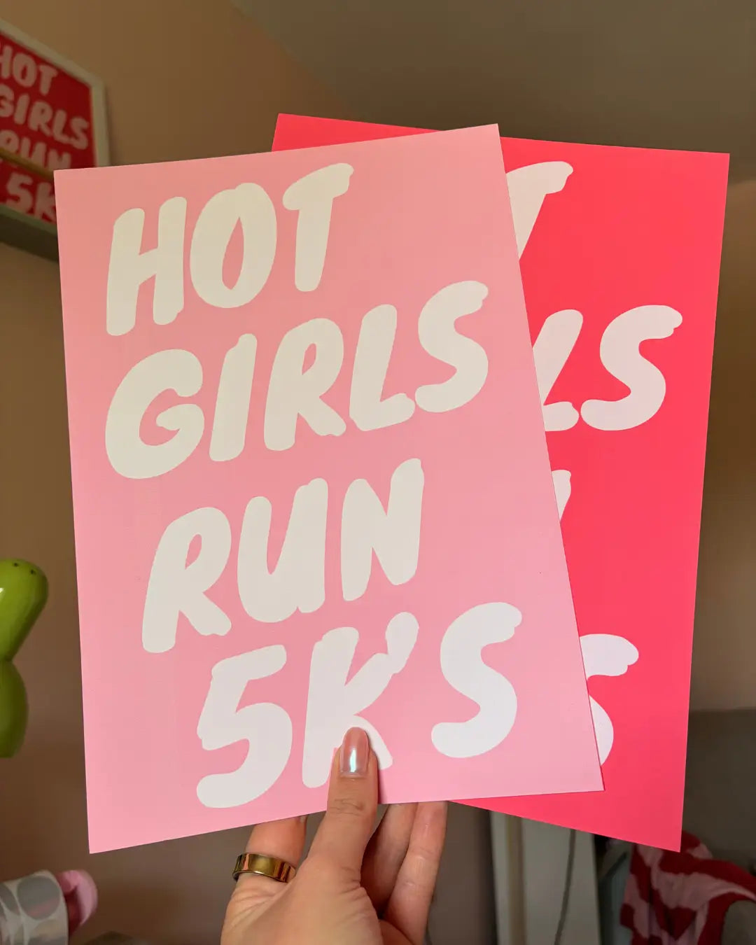 Hot Girls Run 5Ks Print | Running & Gym Wall Art