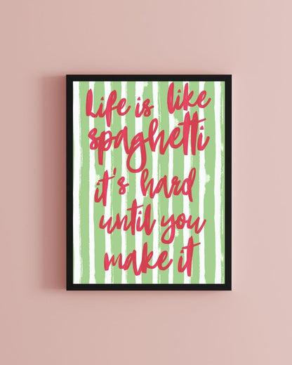 Life is Like Spaghetti Inspired Estonia Eurovision Print